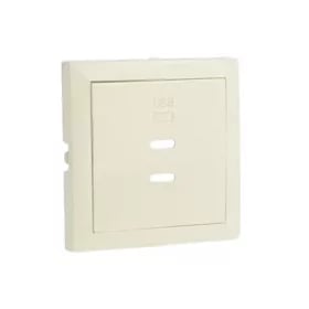 Usb dubbele opladerplaat type creme