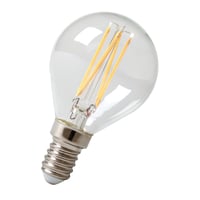 Calex LED Full Glass Filament Ball-lamp 220-240V 4W 470lm E14 P45, Clear 2700K CRI80 Dimmable, energy label A++