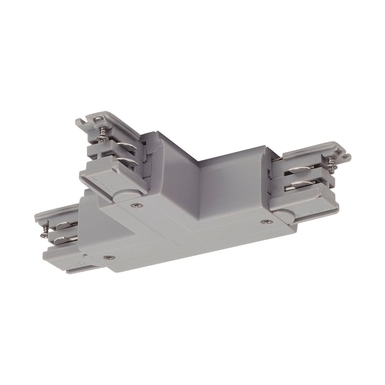 T-verbinder S-TRACK 3F-rail aarde L-versie z.grijs