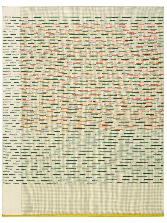 Gan Rugs vloerkleed Backstitch busy green