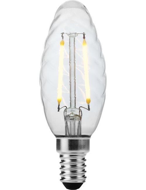 LED E14 Fila Twisted Candle C35x100 230V 120Lm 2W 922 AC Cle