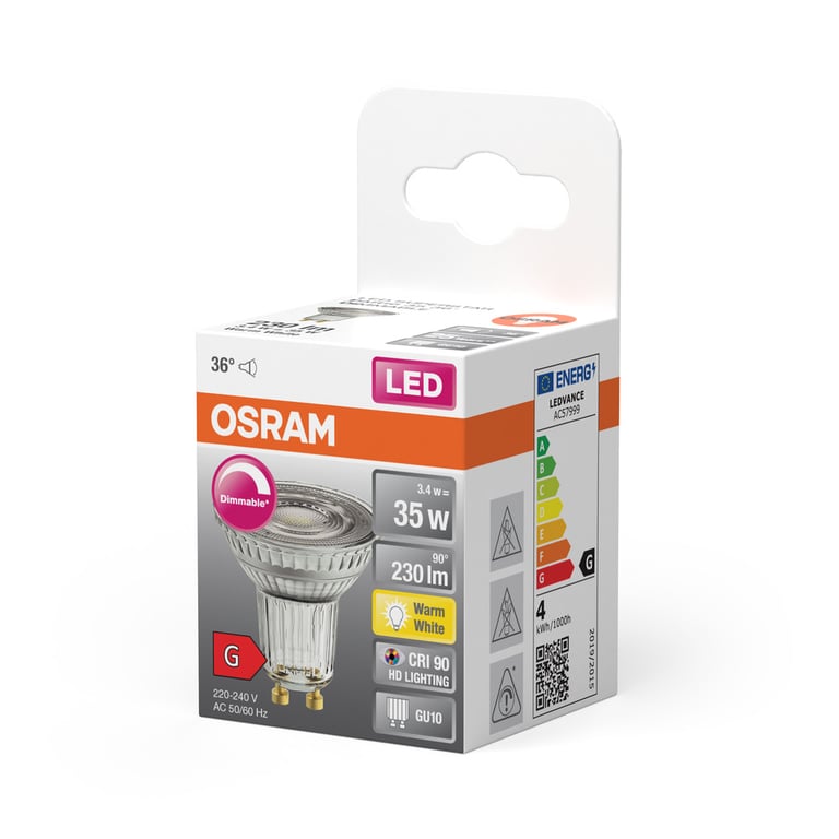 LED SUPERSTAR PAR16 35 36 ° 3.4 W/2700 K GU10 DIM
