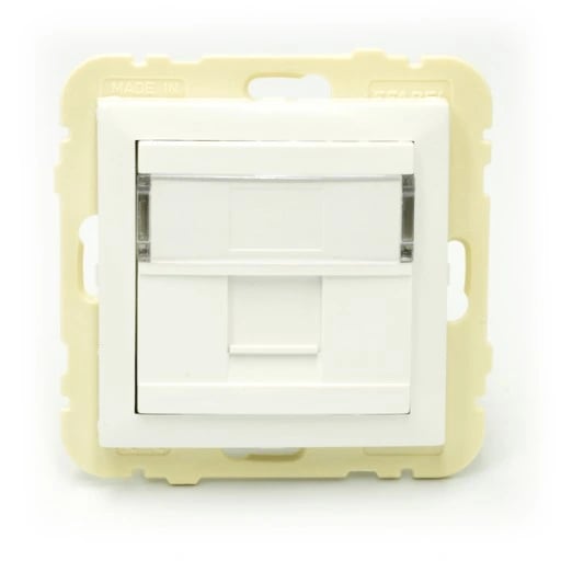 Efapel basis sokkel en centraalplaat tbv 1*rj45 creme