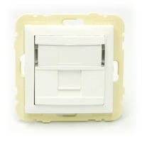 Efapel basis sokkel en centraalplaat tbv 1*rj45 creme