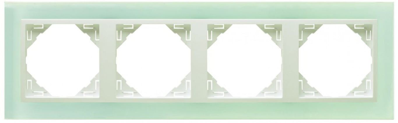 Efapel crystal afdekr. 4v glas/wit ice