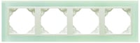 Efapel crystal afdekr. 4v glas/wit ice