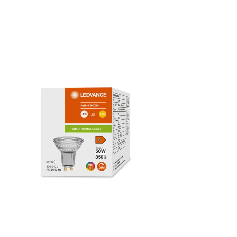 LED PAR16 DIM P 4.5W 927 GU10