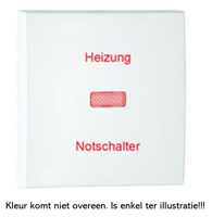 Efapel Wip Enkel/Puls/ Met Licht "Heizung Notschalter" Zwart