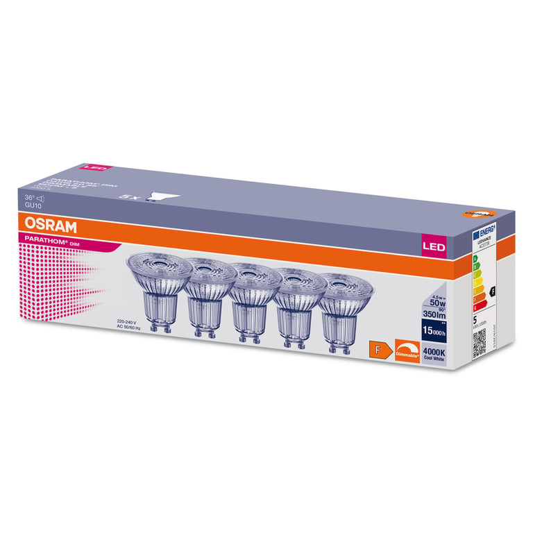 PARATHOM® DIM PAR16 50 36 ° 4.5 W/4000 K GU10 (CS à 5 PCE)