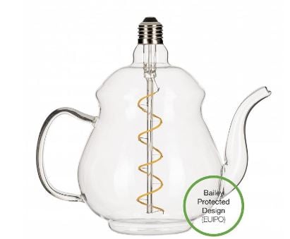 LED Teapot Earl E27 DIM 4W 240lm 922 Clear