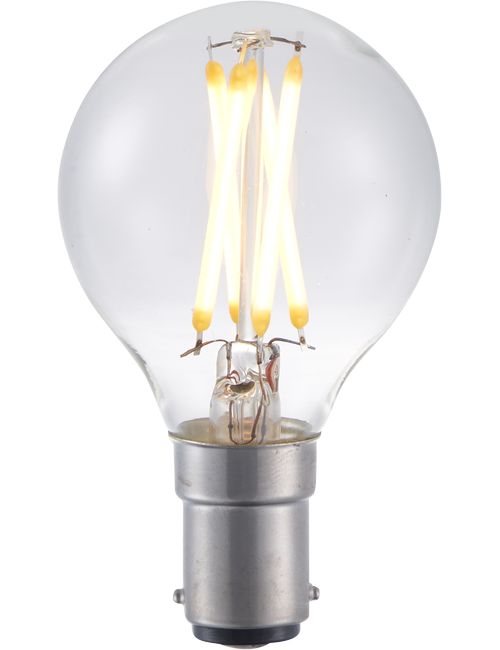 LED Ba15d Fila Ball G45x75 230V 350Lm 4W 927 AC Clear Dim