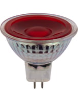 LED GU5.3 MR16 Glass 50x47.5 12V 5W 38° AC/DC Red Non-Dim