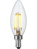 LED E12 Fila Candle C35x100 230V 470Lm 4.4W 927 AC Clear Dim
