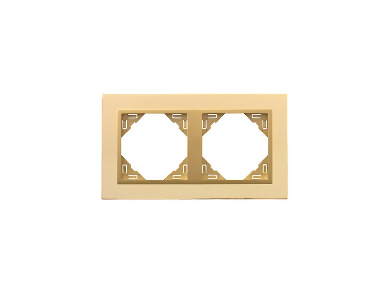 Efapel metallo/metaal afdekr. 2v goud/goud