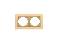 Efapel metallo/metaal afdekr. 2v goud/goud