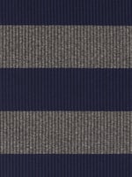 Buitenkleed Woodnotes Big Stripe Navy Blue Melange Grey