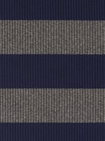 Buitenkleed Woodnotes Big Stripe Navy Blue Melange Grey