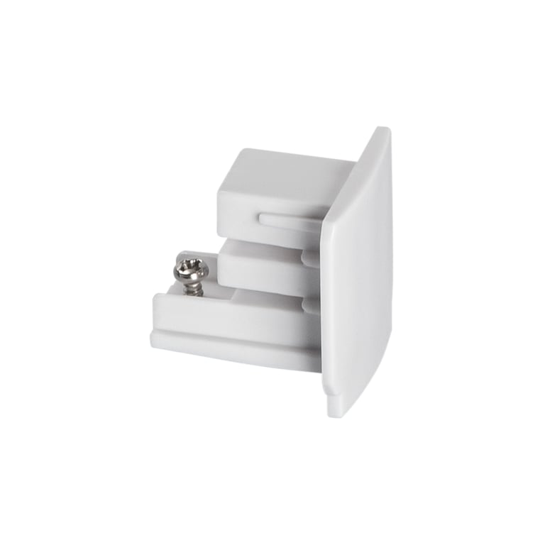 3-Fase rail, eindkap, wit