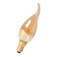 Calex LED Full Glass Filament Tip-Candle-lamp 220-240V 3,5W 200lm E14 BXS35, Gold 2100K CRI80 Dimmable, energy label A+