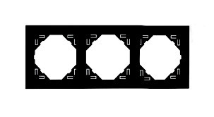 Efapel aquarella afdekr. 3v zwart