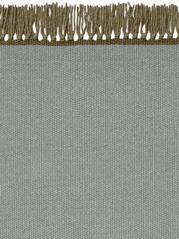 Vloerkleed Kvadrat Kelim Cross Coloured Fringes Grijs legergroen C7473