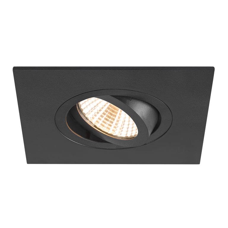 NEW TRIA® 75 XL, plafondinbouwring, L: 11 B: 11 H: 2.6 cm, zwart