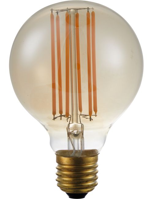 Masterlight - LED E27 Fila Globe G80x120 230V 400Lm 6.5W 920 AC Gold Dim SLF023815505