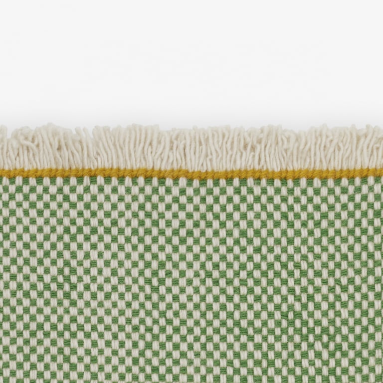 Kvadrat vloerkleed Duotone Groen Wit 0951