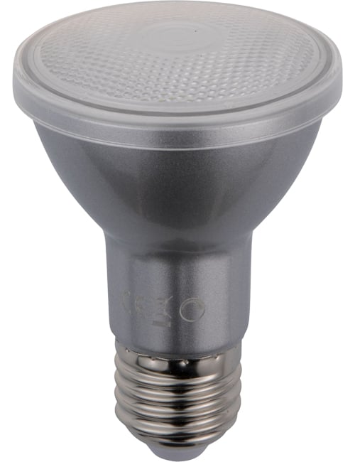 Masterlight - LED E27 PAR20 63x93 230V 500Lm 7W 827 36° AC Silver Dim IP65 SL642763827