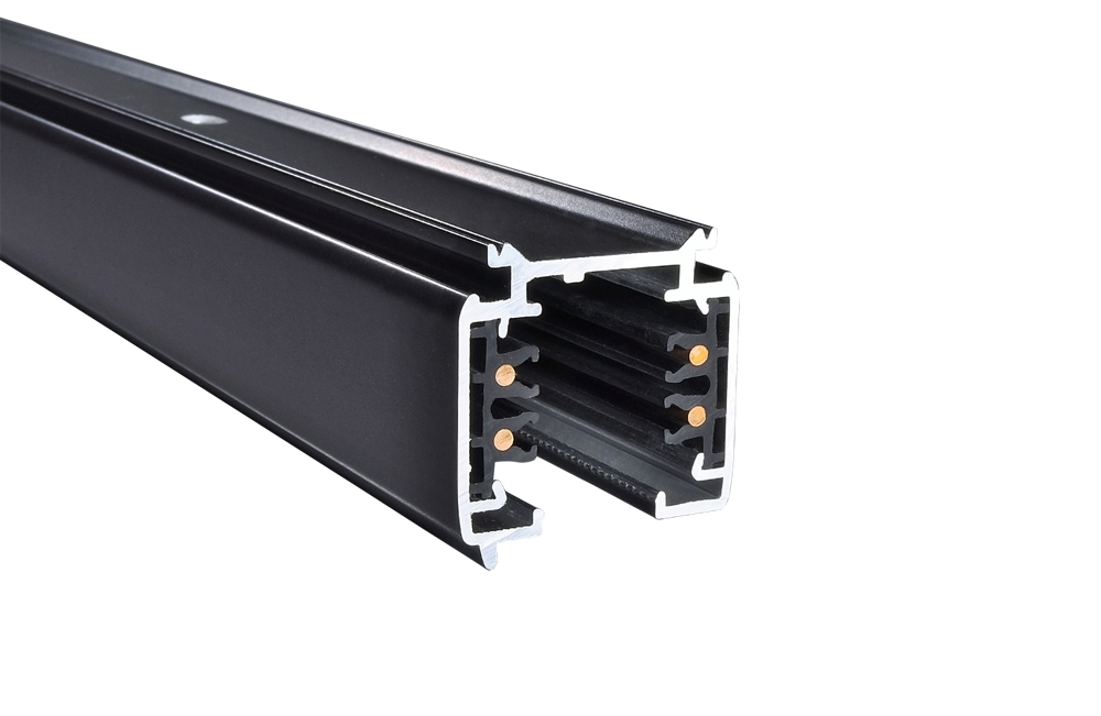 2-Meter 3-Fase spanningsrail Zwart