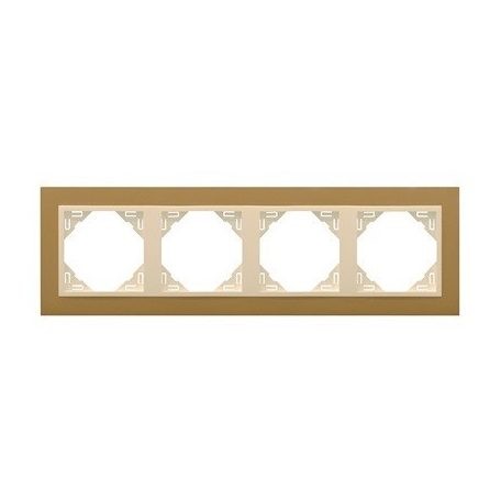 Efapel animato afdekr. 4v goud/wit ice