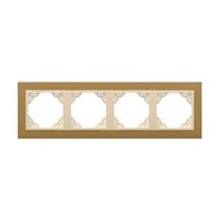 Efapel animato afdekr. 4v goud/wit ice