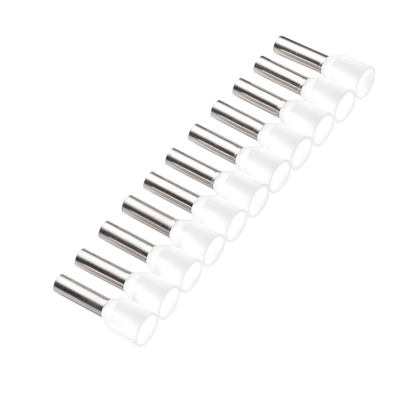 GeÏsoleerde Adereindhulzen op Strip, 0,5mm², wit