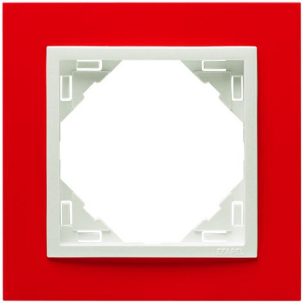 Efapel animato afdekr. 1v rood/wit ice