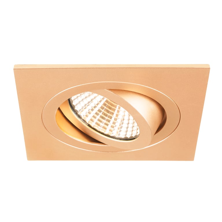 NEW TRIA® 75, plafondinbouwring, L: 9 B: 9 H: 2.6 cm, IP20, roségold