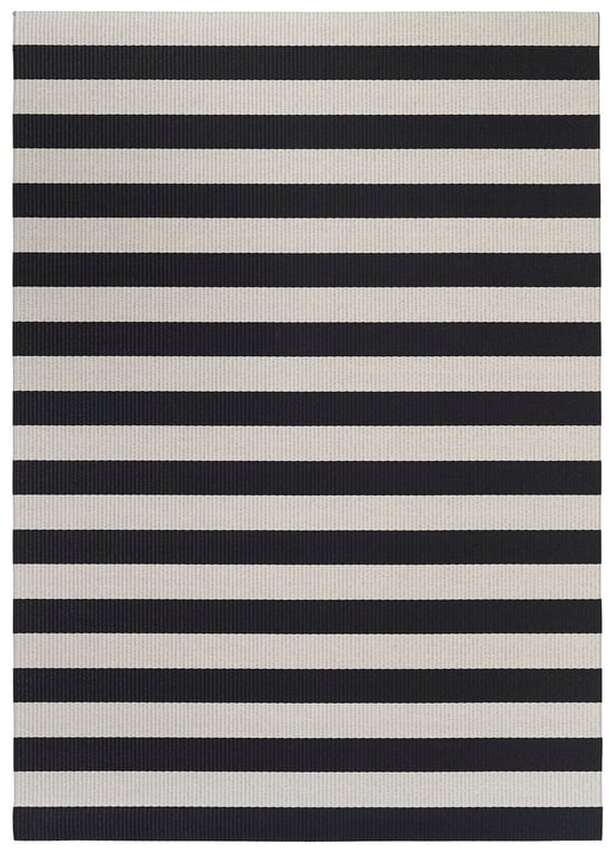 Design vloerkleed Woodnotes Big Stripe Black – Stone 1420915