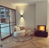 Rond hoogpolig vloerkleed Penelope Offwhite