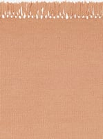 Kvadrat vloerkleed Kelim Coloured Fringes Creme Oranje C6060