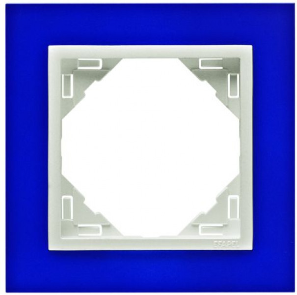 Efapel animato afdekr. 1v blauw/wit ice