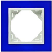 Efapel animato afdekr. 1v blauw/wit ice