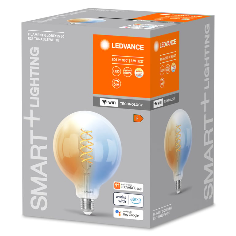 Smart+ Wifi Filament Globe Tunable White 2700K E27