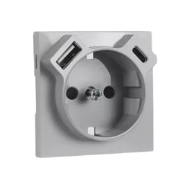 Efapel basis cpl wcd ra inb 1v steekc. aluminium met usb a+c