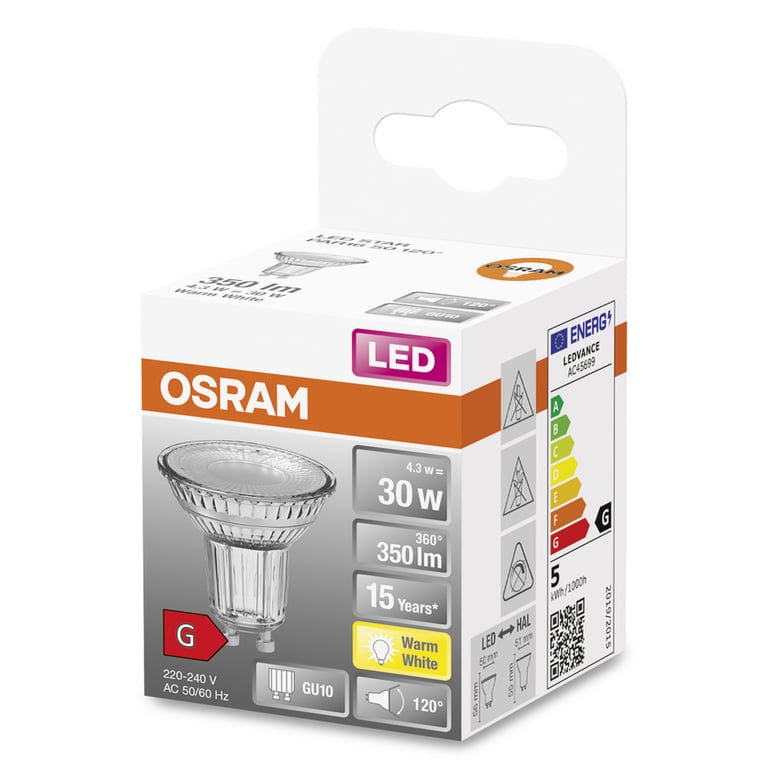 LED STAR PAR16 50 120° 4.3 W/2700K GU10 (CS à 1 PCE)