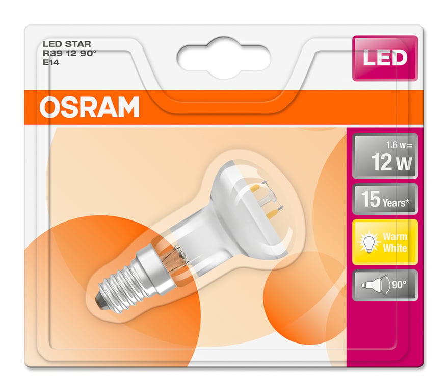 LED STAR R39 12 90 1.6 W/2700K E14 (CS à 1 PCE)