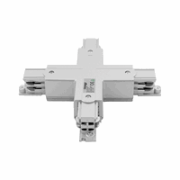 X shape connector | wit | voor 3-fase rails
