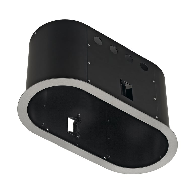 AIXLIGHT PRO 2 FRAME ROUND zilvergrijs/zwart