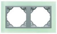 Efapel crystal afdekr. 2v glas/aluminium
