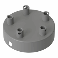 Calex metal ceiling rose 100mm 5 hole, concrete