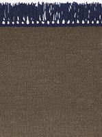 Vloerkleed Kvadrat Kelim Cross Coloured Fringes Bruin Donkerblauw C3116