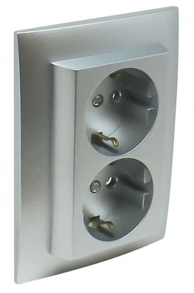 Efapel inb.wcd ra 2v xtr vlak enkel inb.doos aluminium